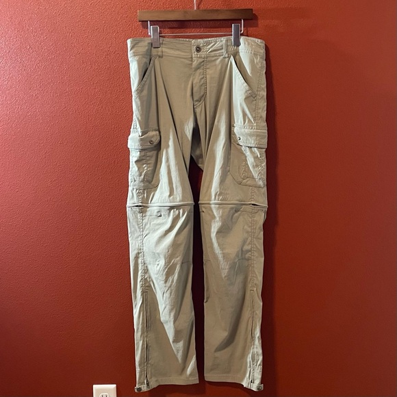 Kuhl Men’s Sahara Convertible Taupe Utility Multi Pocket Gorpcore Hiking Pants